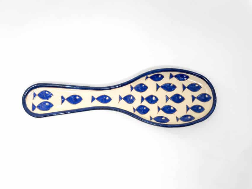 Spoon Rest – Blue Fish