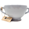 Multi colour set of ceramic rustic bowls with small handles