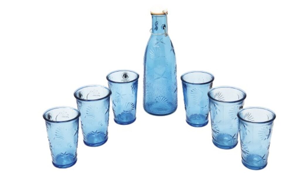 Beyond The Sea Bottle & Tumblers Bottle 6 tumblers