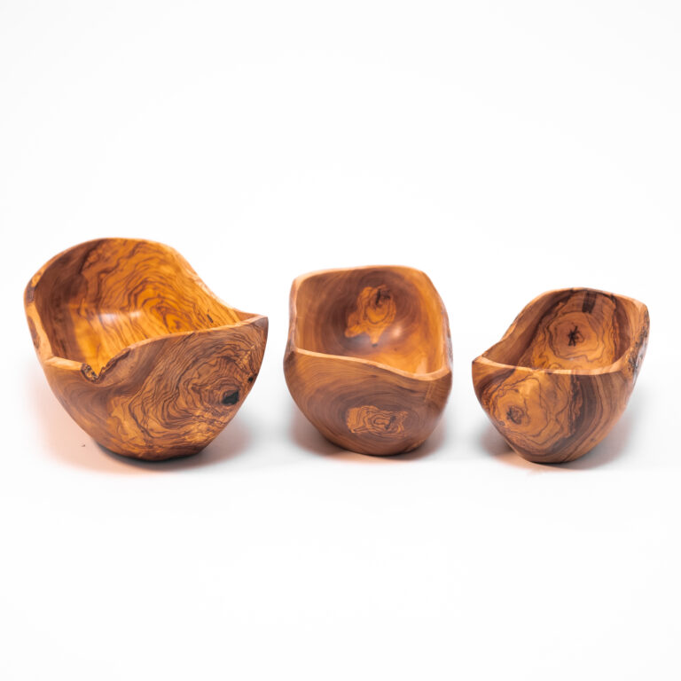 Olive Wood – Handmade Rustic Oval Bowls