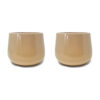 Set of 2 Indoor Cylinder Plant Pots - Semi Gloss Beige