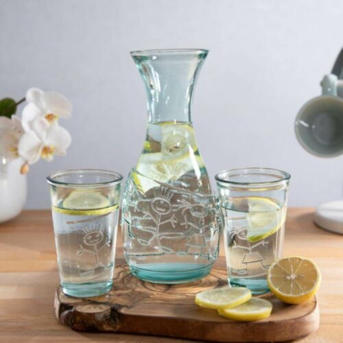 Glass Decanter & Tumblers