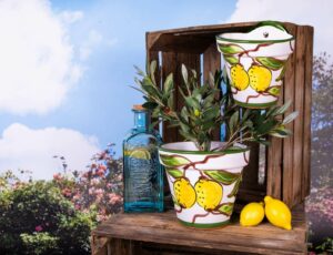 Traditional Spanish - Hand Painted Lemon Pots