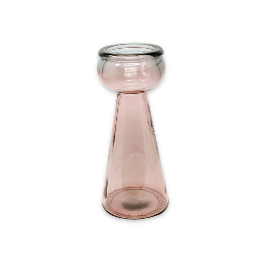 Glass Candle Holders Pink