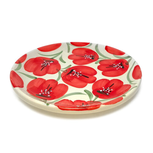 Verano Spanish Ceramics Castilian Poppies Dinner Plate 1