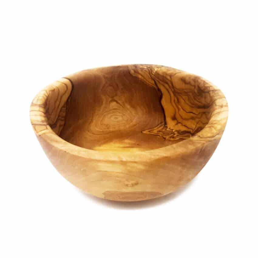 Olive Wood - Handmade Round Curved Bowl