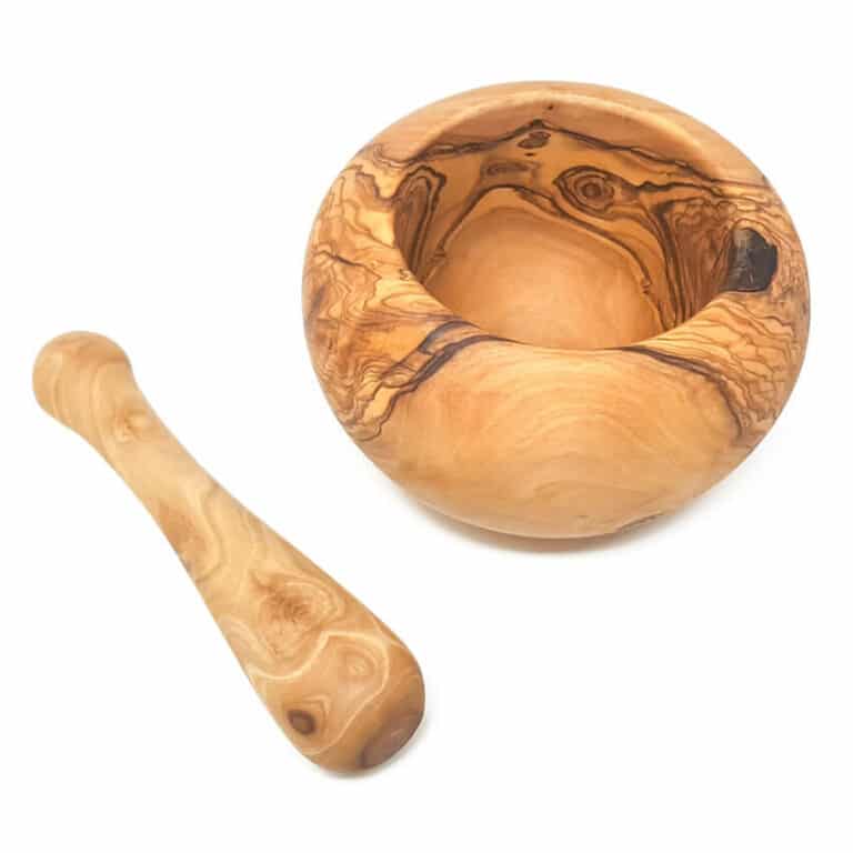 Olive Wood – Round Pestle & Mortar