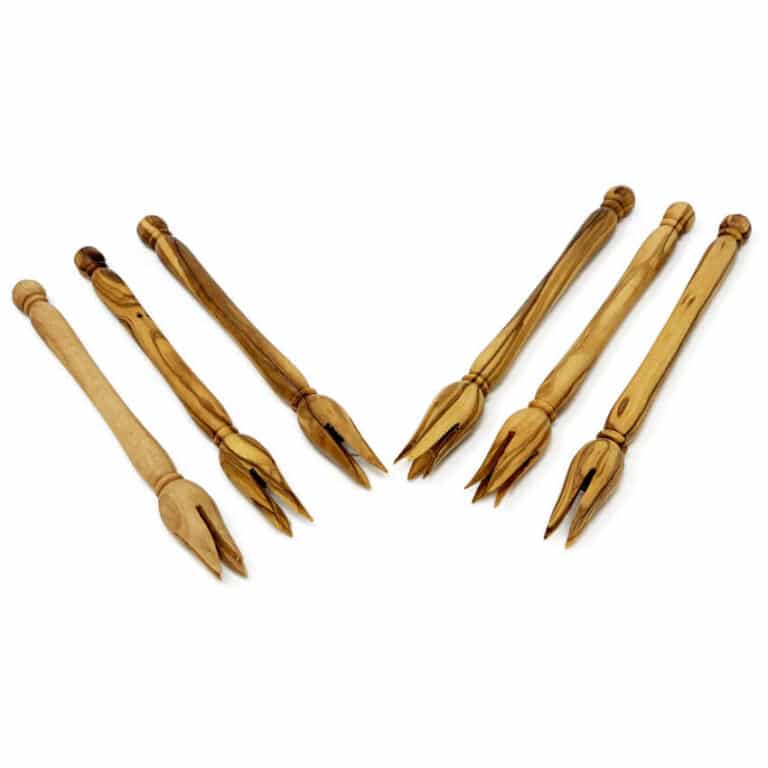 Olive Wood Olive Picks – Set of 6