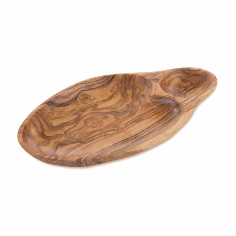 Olive Wood – 29Cm Olive/Chips Plate