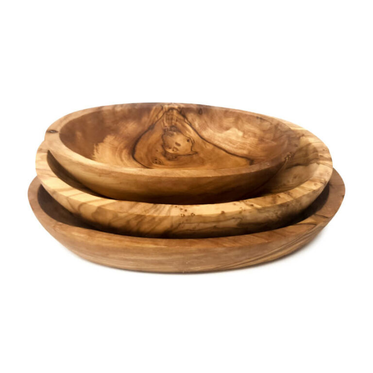 Olive Wood – Trio Oval Serving Dish Set