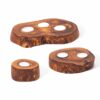 Olive Wood Rustic Tea Light Holder (1)