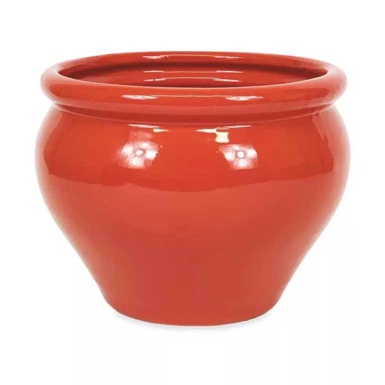 Bola Plant Pot – Dipped Red