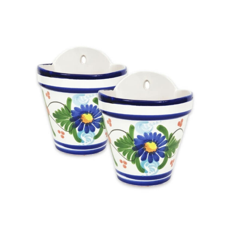Floral Hand Painted Plant Pots Verano Ceramics