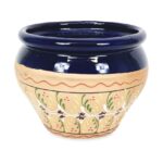Verano-Ceramics-Inca-Blue-IB25BP-Bola-Pot-25x21cm