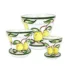 Classic Plant Pots with Drainage Plates - Set of 3