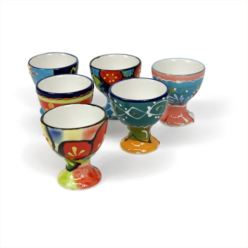 Classic Spanish set of 6 Egg Cups Cluster