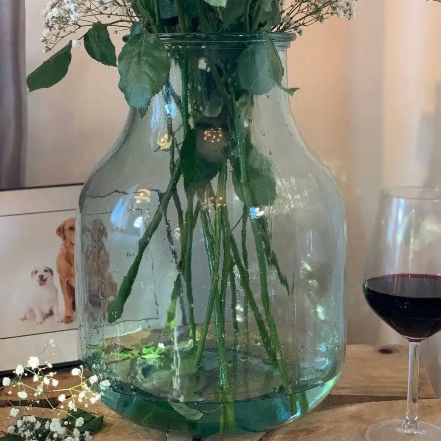Photo inspiration: Recycled Glass Vases With Candles Reference: Delux Large Vase