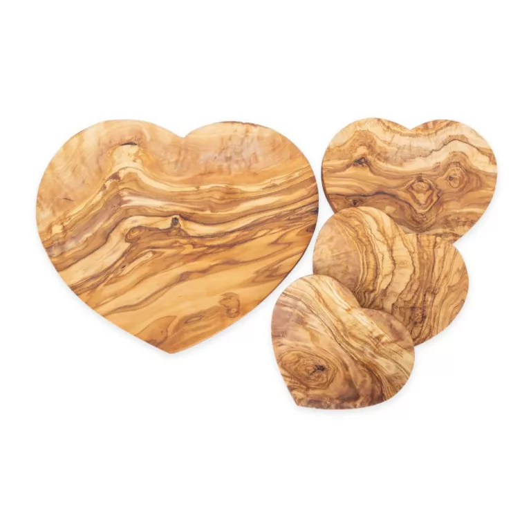 Heart Shaped Olive Wood Chopping Boards