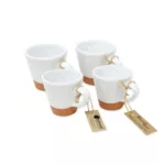 Rustic Pastel Conical Cup - White