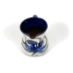 White and blue ceramic jug
