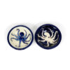 Blue and white octopus tapas bowls