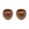 Sets of 2 Indoor Textured Round Plant Pots - Rust
